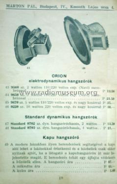 Speaker 9560; Orion; Budapest (ID = 1598939) Altavoz-Au