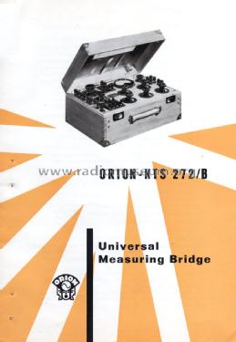 Universal Measuring Bridge 272/B; Orion; Budapest (ID = 1345103) Equipment