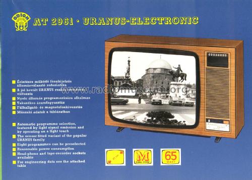 Uranus Electronic AT 2961; Orion; Budapest (ID = 2225805) Télévision