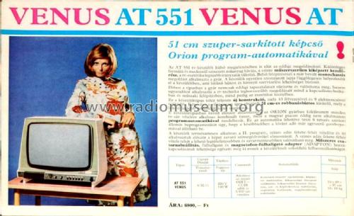 Venus AT-551; Orion; Budapest (ID = 2127911) Televisore