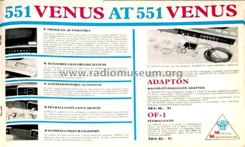 Venus AT-551; Orion; Budapest (ID = 2127914) Televisore
