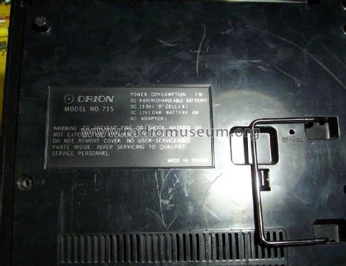 Portable Radio TV 715; Orion Electric Co., (ID = 2161055) TV-Radio