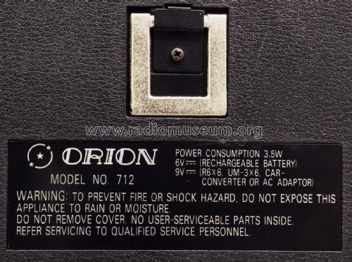 Radio Micro TV 712; Orion Electric Co., (ID = 3113177) TV Radio