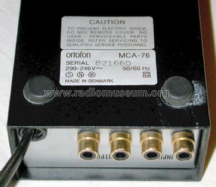 Moving Coil Amplifier MCA-76; Ortofon; Lolland (ID = 1345523) Ampl/Mixer