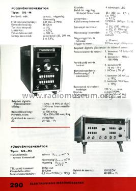 Függvénygenerátor - Function Generator OE-961; Orvosi Müszer (ID = 2707420) Equipment