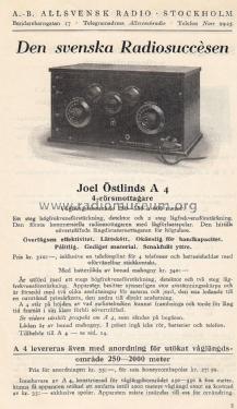 A4; Östlind, Joel, & Co. (ID = 2477453) Radio