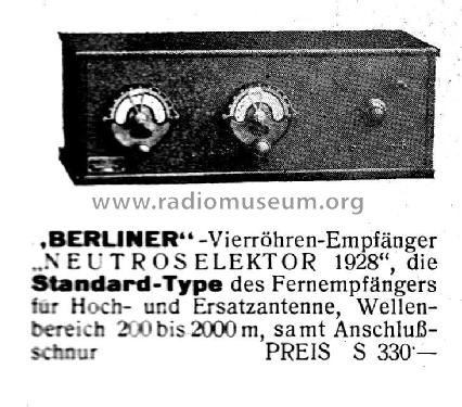 Neutroselektor 1928 ; ÖTAG; (ID = 649359) Radio