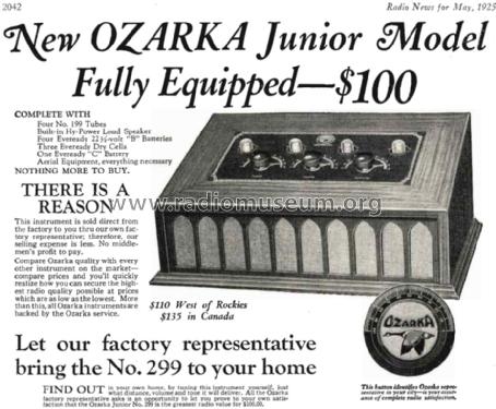 Junior Model No. 199 ; Ozarka Inc.; Chicago (ID = 1544720) Radio