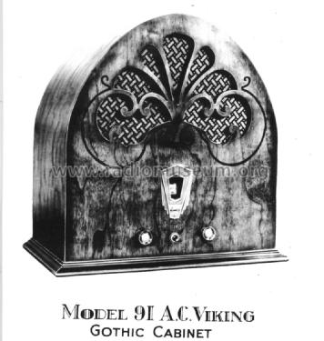 Viking Gothic Model 91-AC; Ozarka Inc.; Chicago (ID = 1964029) Radio
