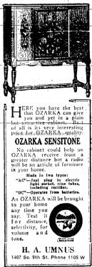 Sensitone Model 89 AC; Ozarka Inc.; Chicago (ID = 2090355) Radio