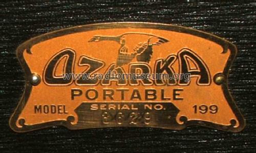 199 Portable Receiver; Ozarka Inc.; Chicago (ID = 818339) Radio