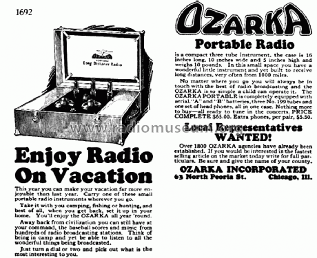 199 Portable Receiver; Ozarka Inc.; Chicago (ID = 818930) Radio
