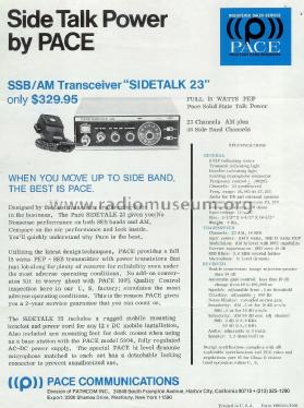 Sidetalk 23 ; Pace Communications; (ID = 1847842) CB-Funk