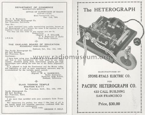 The Heterograph ; Pacific Heterograph (ID = 1707754) Morse+TTY