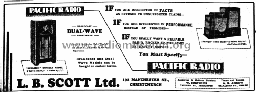 Raleigh 6-valve Dual-Wave ; Pacific Brand (ID = 1975163) Radio