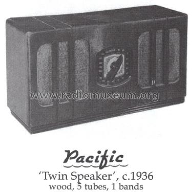 Twin Speaker ; Pacific Radio Corp.; (ID = 1455102) Radio