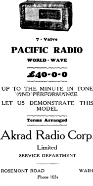 Pacific 727; Pacific Brand (ID = 2792863) Radio