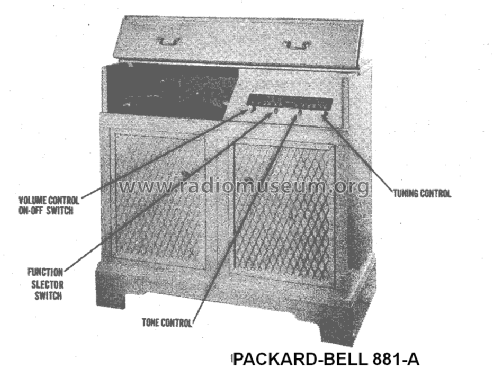 881-A ; Packard Bell Co.; (ID = 1406487) Radio