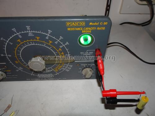 C-20 Resistance-Capacity Ratio Bridge; PACO Electronics Co. (ID = 2594120) Equipment