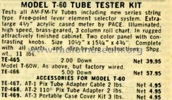 T60 Tube Tester ; PACO Electronics Co. (ID = 3103434) Equipment