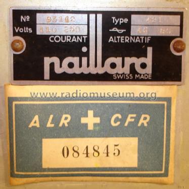 421; Paillard AG; St. (ID = 2068392) Radio
