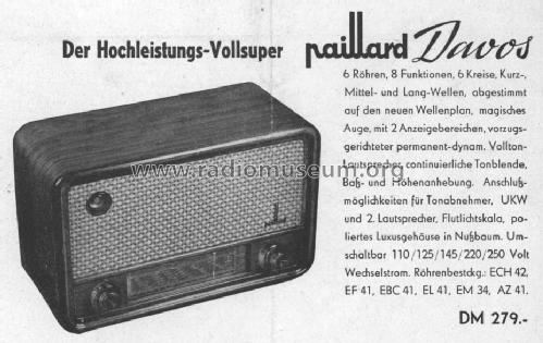 Davos 4304B; Paillard AG; St. (ID = 1351763) Radio