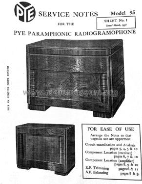 Pye Paramphonic 95; Pamphonic, (ID = 3086917) Radio