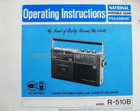 GX3002 3 Band Cassette Radio R-510B; Panasonic, (ID = 1596926) Radio