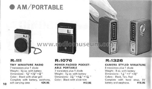 All Transistor R-1076; Panasonic, (ID = 2805713) Radio