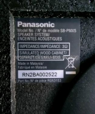 CD Stereo System SC-PMX5 ; Panasonic, (ID = 3043767) Radio