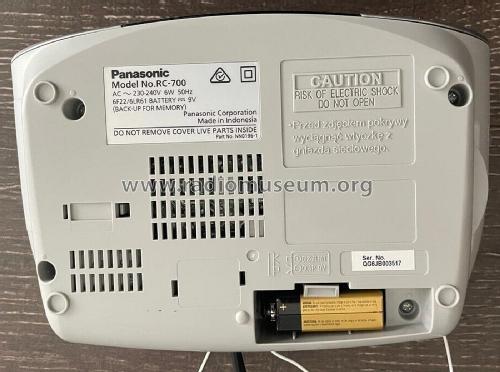 Clock Radio RC-700; Panasonic, (ID = 2908689) Radio