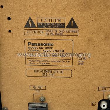 Compact Audio System SG-HM22; Panasonic, (ID = 2828990) Radio