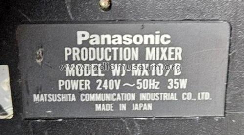 Digital Production Mixer WJ-MX10 G, B; Panasonic, (ID = 3109355) Ampl/Mixer