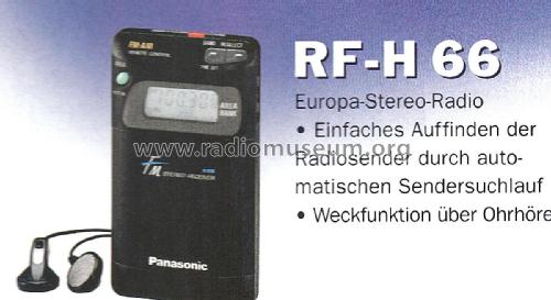 FM Stereo Receiver RF-H66; Panasonic, (ID = 1972430) Radio