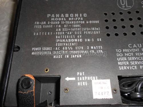 FM-AM 11-Transistor RF-775; Panasonic, (ID = 2894023) Radio