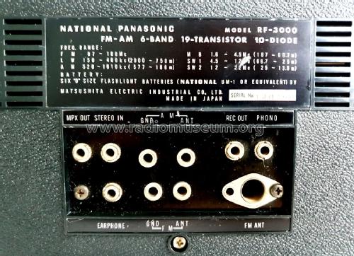 FM-AM 6-Band Radio RF-3000 Radio Panasonic, Matsushita, National ナショナ  |Radiomuseum.org