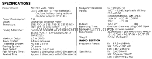 FM/MW/LW Radio Cassette RQ-445FLSD; Panasonic, (ID = 1968868) Radio