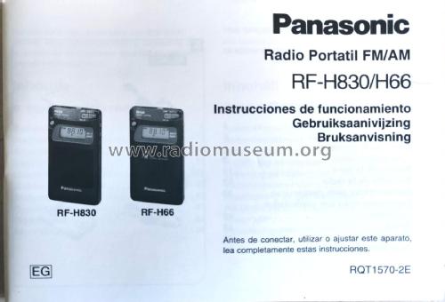 FM Stereo Receiver RF-H66; Panasonic, (ID = 2756121) Radio