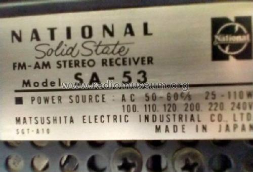 Integrated Sinto-Amplifier with ITL-OTL Circuit SA-53; Panasonic, (ID = 2965481) Radio