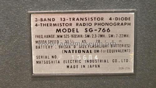 National 3-Band 13-Transistor Radio Phonograph SG-766; Panasonic, (ID = 2957652) Radio