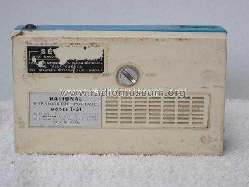 National 6-Transistor Portable T-51; Panasonic, (ID = 1660025) Radio