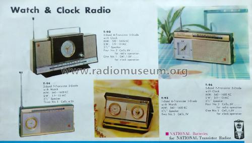 National Clock Radio T-90; Panasonic, (ID = 2344679) Radio