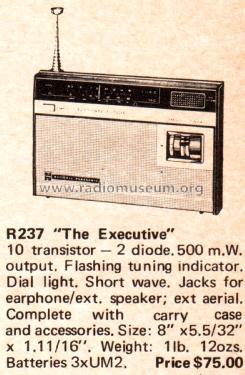 The Executive, National Panasonic 2 Band 10-Transistor R-237J; Panasonic, (ID = 2383295) Radio