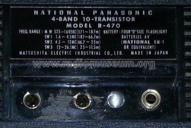 National Panasonic 4 Band 10 Transistor R-470; Panasonic, (ID = 1723018) Radio