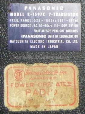 National Panasonic 7 Transistor R-1597B; Panasonic, (ID = 3087340) Radio