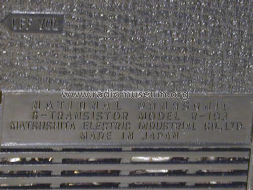 National Panasonic All Transistor R-103; Panasonic, (ID = 1761455) Radio