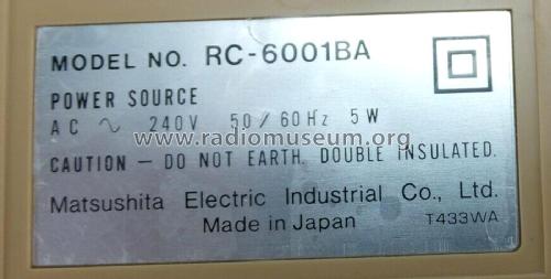 National Panasonic RC-6001BA; Panasonic, (ID = 2586589) Radio