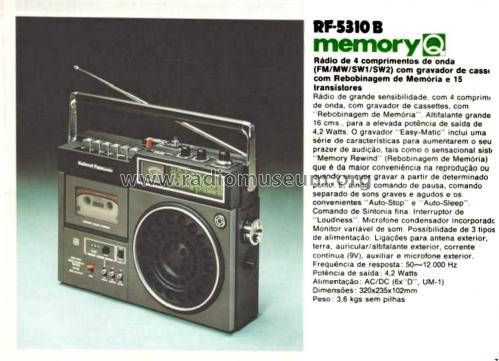 National Panasonic RF-5310B; Panasonic, (ID = 2911940) Radio