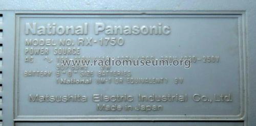 National Panasonic RX-1750; Panasonic, (ID = 2668120) Radio