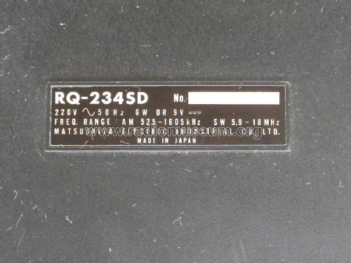 National RQ-234SD; Panasonic, (ID = 2892694) Radio